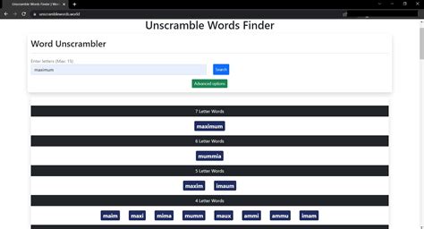 text twist word unscrambler